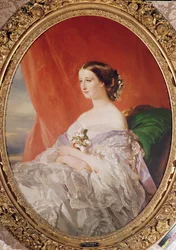 Kaiserin Eugenie (1826-1920) nach einem Porträt von Francois Xavier Winterhalter (1806-73)